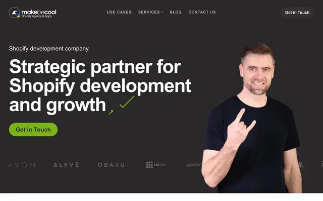 MakeBeCool - Shopify Agency & Apps website