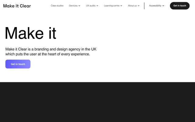 Make it Clear website