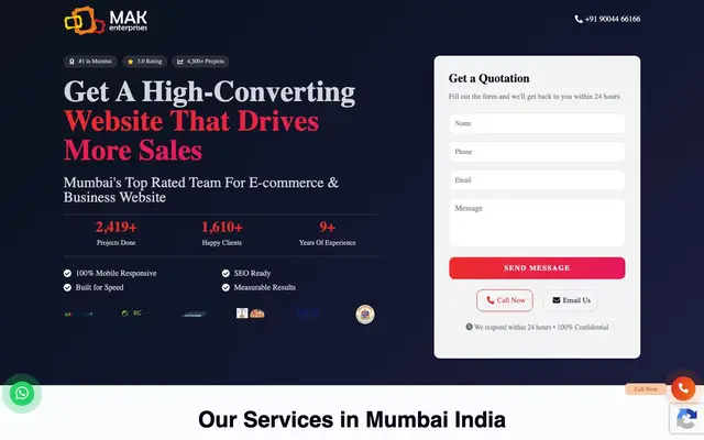 MAK Web website