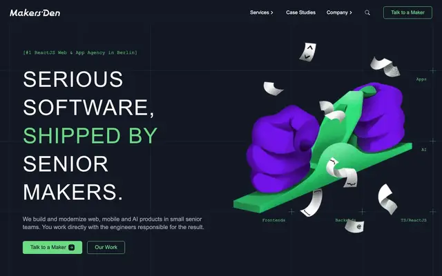 Makers' Den website