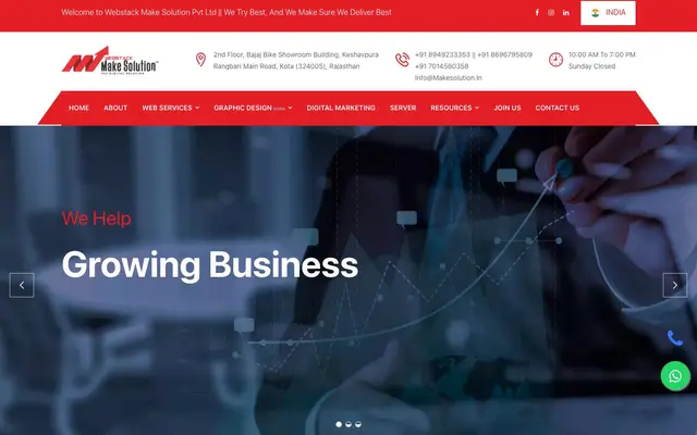 Webstack Make Solution Pvt. Ltd website