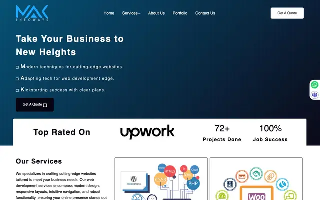 Mak Infoways website