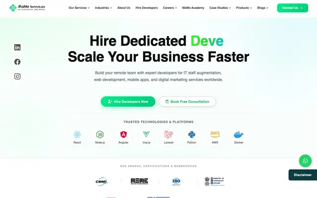 MaMo TechnoLabs LLP - IT Staffing & Software… website