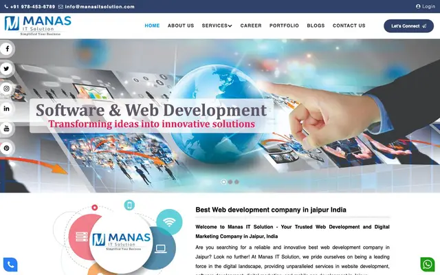 Manas IT Solution website