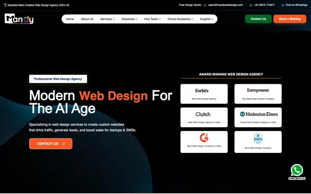 Mandy Web Design website