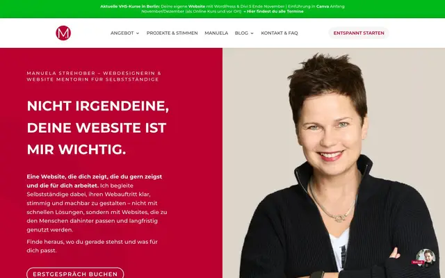 Manuela Strehober | Webdesign. website