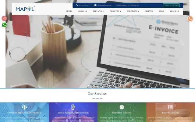 Mapol Business Solutions Pvt. Ltd website