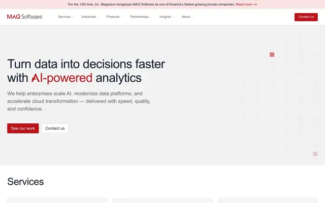 MAQ Software website