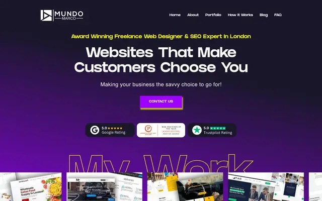 Marco Mundo Freelance Web Designer website
