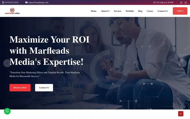 Marfleads Media website