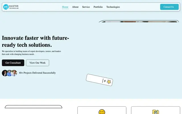 Master Technolabs website