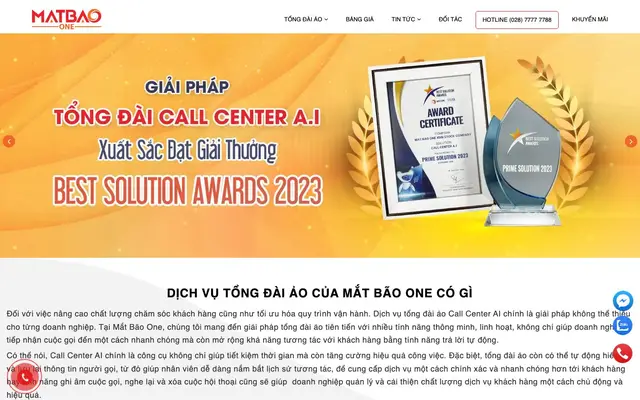 Công ty Cổ phần Mắt Bão One website