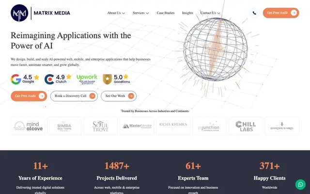 Matrix Media Solutions Pvt. Ltd. website