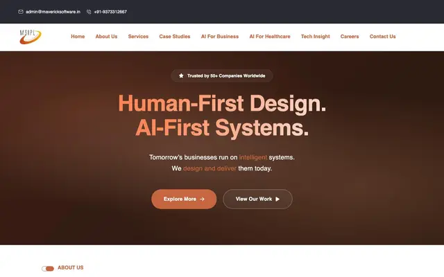 Maverick Software India Pvt. Ltd website