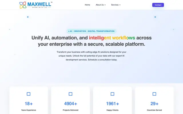 Maxwell Global Software website