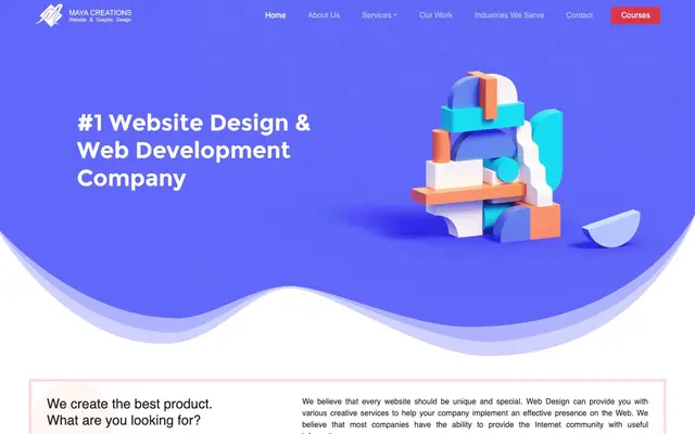 Website Design | Maya Creation website