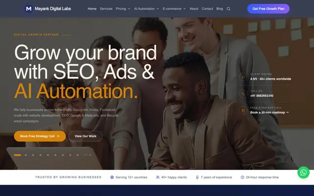Mayank Digital Labs website