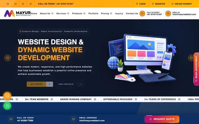 Mayur Web Technology Private Limited website