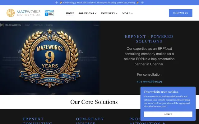 MazeWorks Solutions Pvt Ltd website