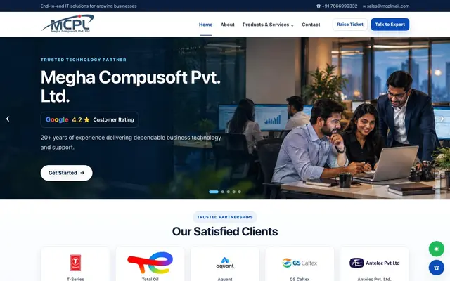 Megha Compusoft Pvt Ltd (Tally Certified Partner) website