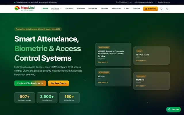 Megamind Technosoft | HRMS and Payroll software company website