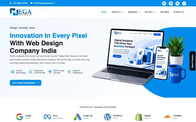 Mega Web Design website