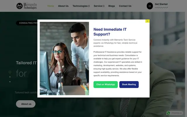 MementoTech website