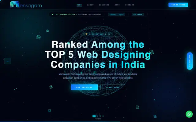 MenSagam Technologies website
