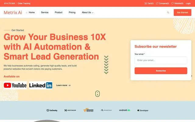 Metrix Ai Software Solutions | Web Development | App Development website