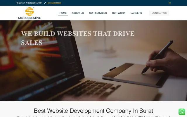 Microcreative - Top Web Design, Development & SEO Services Company in Surat website