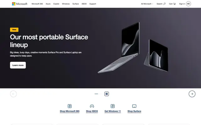 Microsoft website