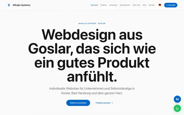 Mihajlo Systems - Webdesign Goslar website