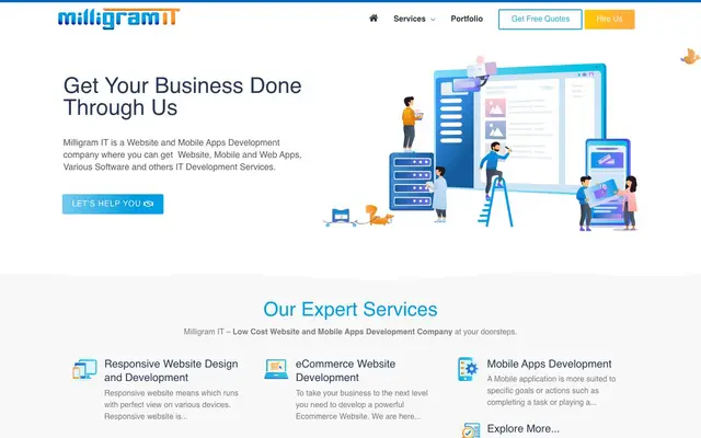 Milligram IT website