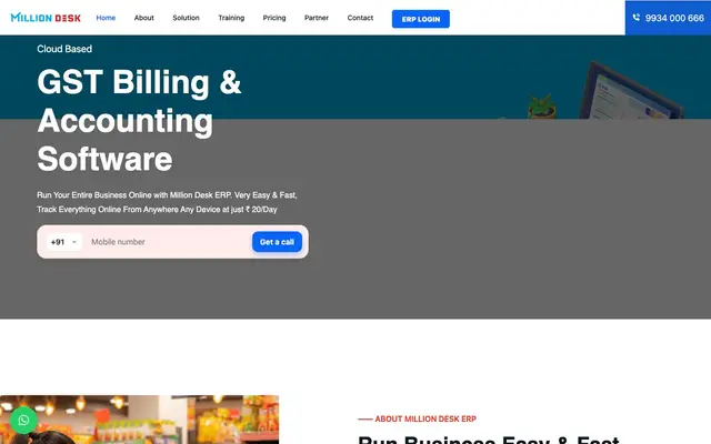 Million Desk website