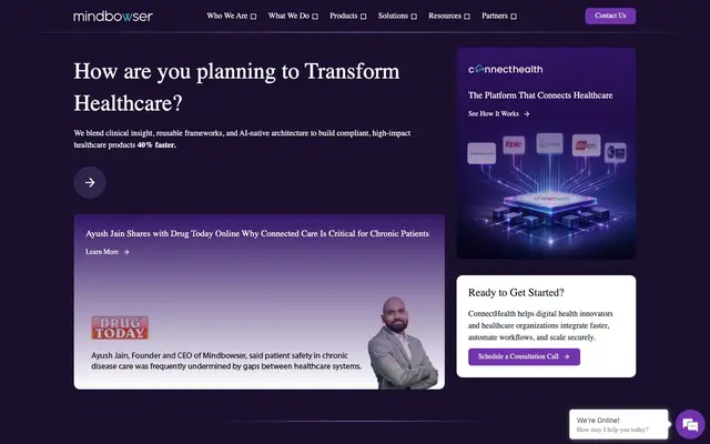 Mindbowser Inc website