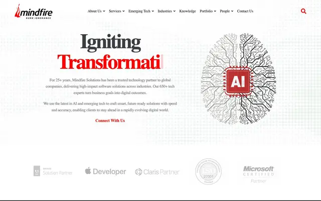 Mindfire LLP website