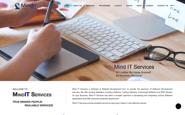 Mind IT Services website