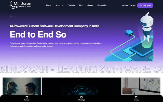 Mindscan Software Solutions Pvt. Ltd website