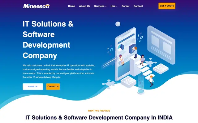 Mineesoft Softwares : Software Development Company website
