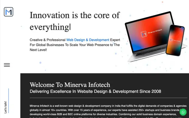Minerva Infotech website