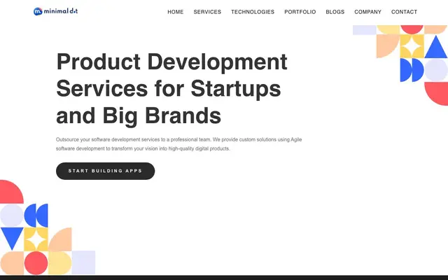 Minimal Dot Technologies PVT LTD website
