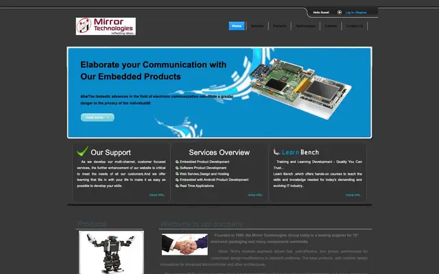Mirror Technologies Pvt Ltd website