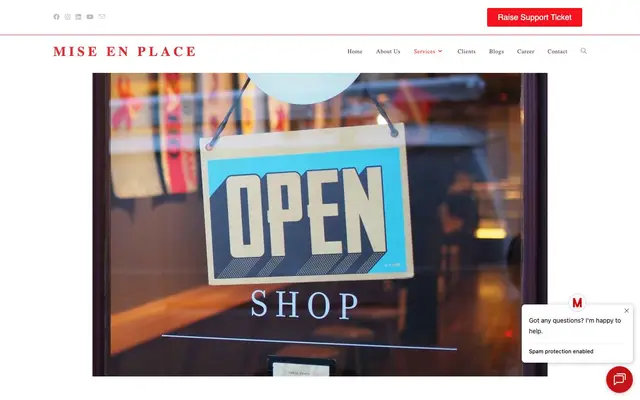 Mise En Place website