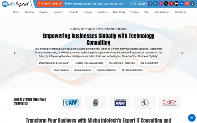 Misha Infotech website