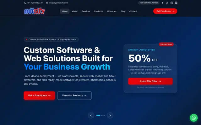 Mitsify Web Development LLP. website