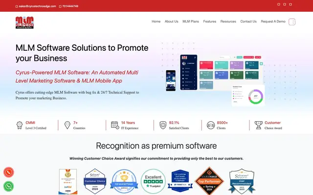MLM Software Company website