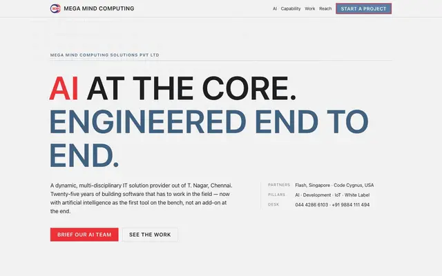 Mega Mind Computing Solutions Private Limited website