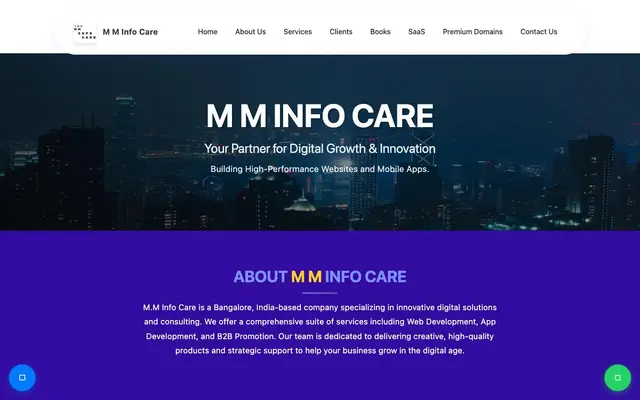 M M Info Care website