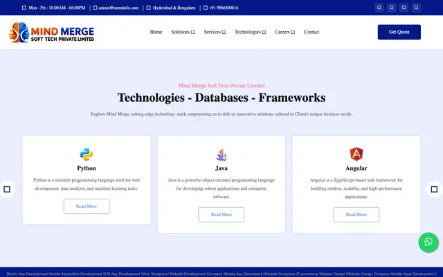 Mind Merge Soft Tech Private Limited website