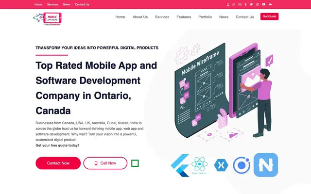 Mobile Applications Development Online website